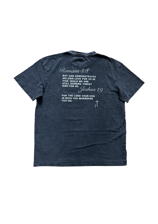 Verse Tee Washed Black (baggy)