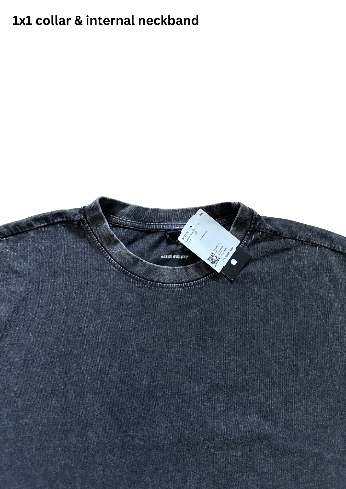 Verse Tee Washed Black (baggy)